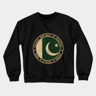 Vintage Islamic Republic of Pakistan Asia Asian Flag Crewneck Sweatshirt